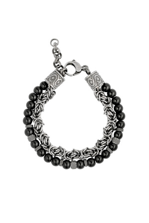 Bracelet Homme Nexus - Argent Noir h5