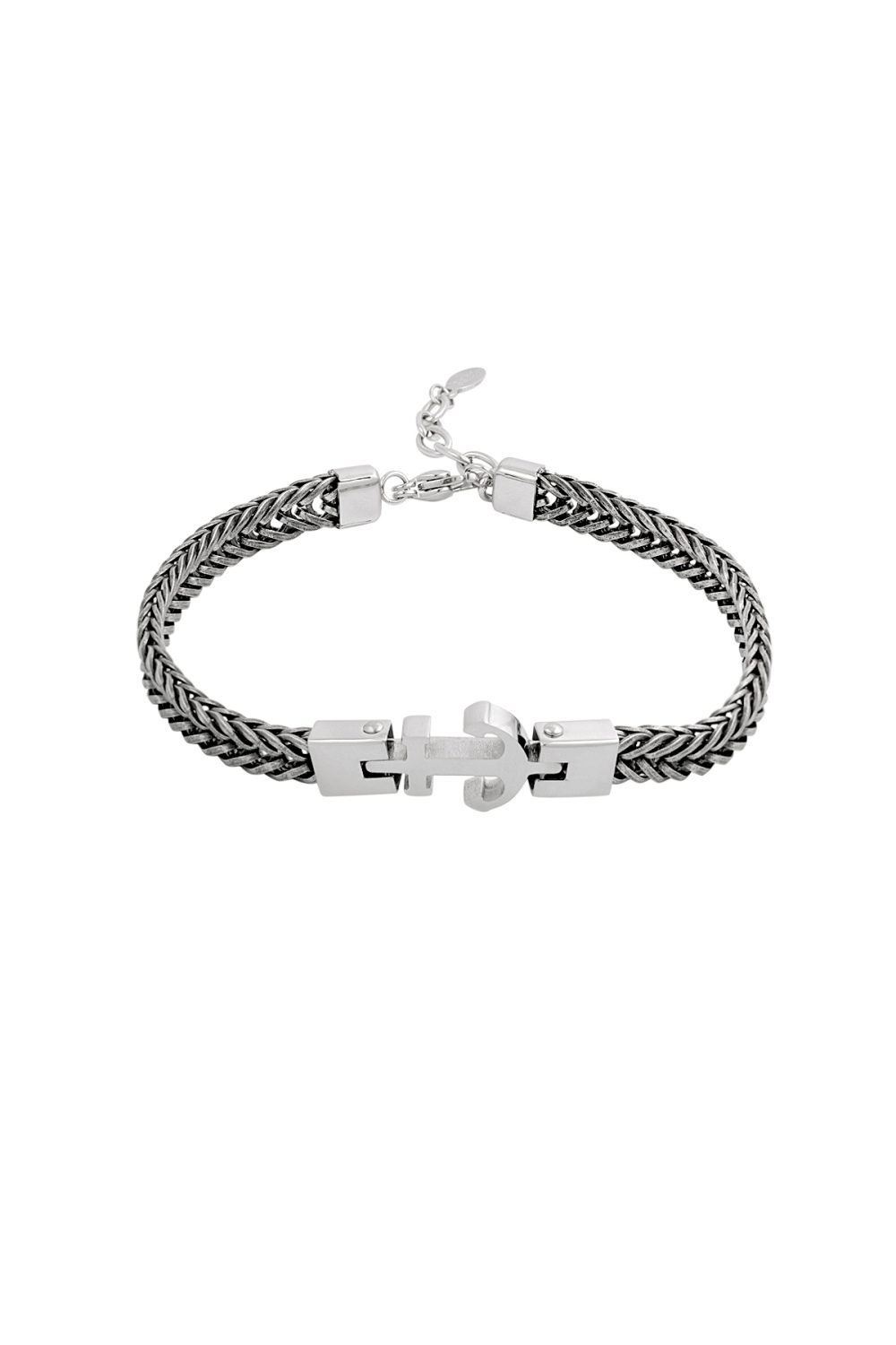 Bracelet Manchette Ancre Pour Homme - Argenté 