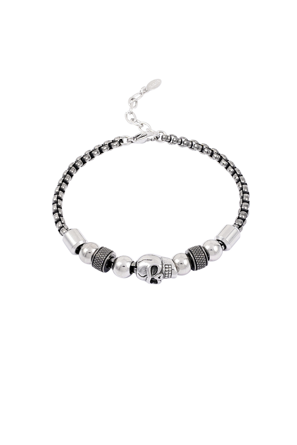 Bracelet Homme Breloques Tête De Mort 