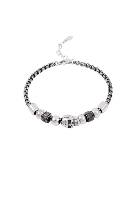 bracelet homme breloques tête de mort