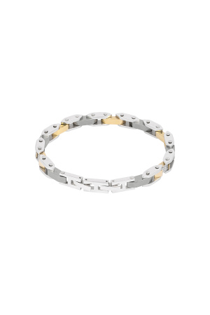 Bracelet Homme Bande Sommitale - Argent Doré h5 Image3