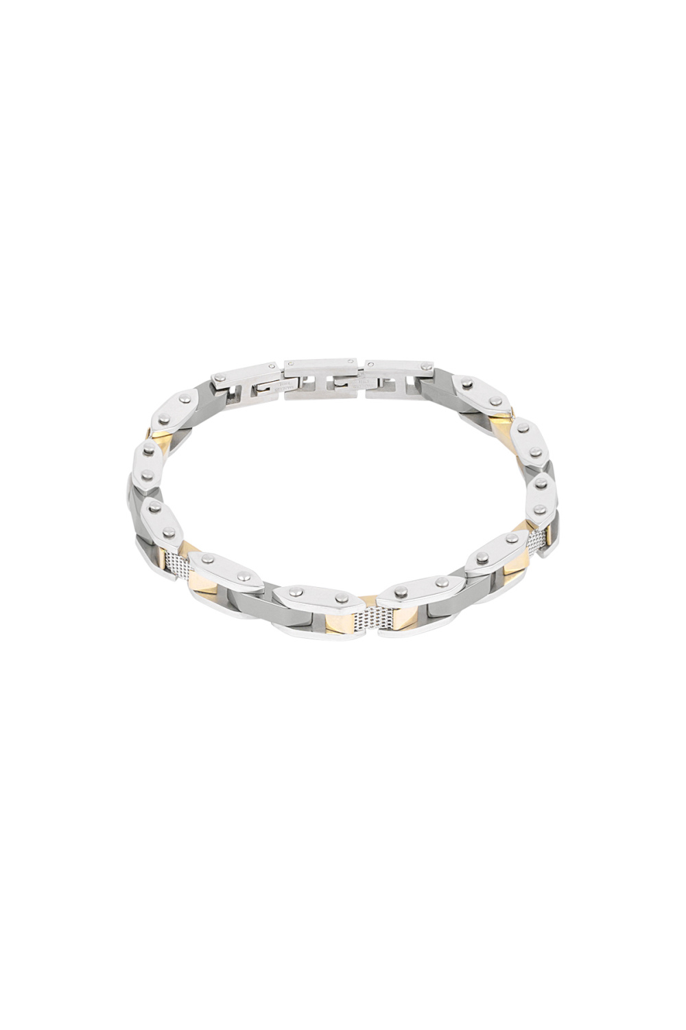Bracelet Homme Bande Sommitale - Argent Doré