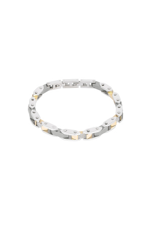 Bracelet Homme Bande Sommitale - Argent Doré h5