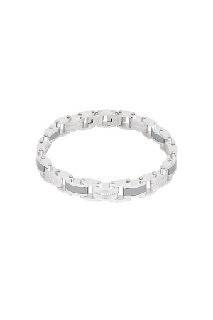 Bracelet Homme Acier À Maillons - Argent - 1Cm h5 Image3