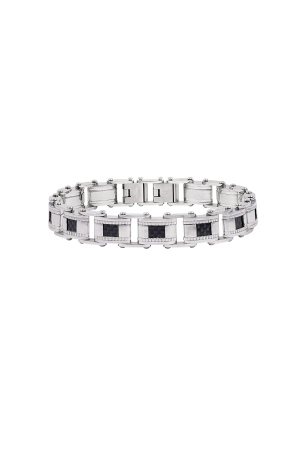 Bracelet Homme Casual - Noir/Argent h5