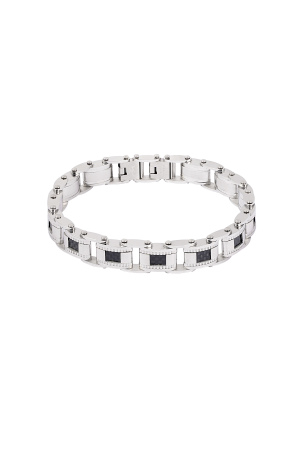 Bracelet Homme Casual - Noir/Argent h5 Image3