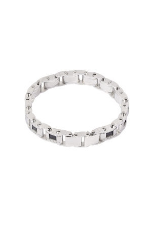 Bracelet Homme Casual - Noir/Argent h5 Image4