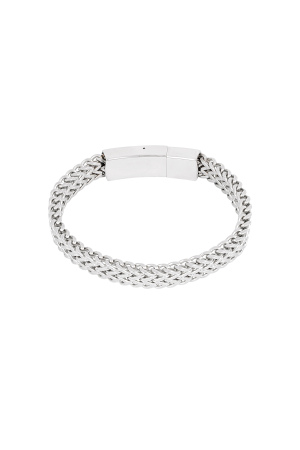 Bracelet Homme Rayure Acier h5