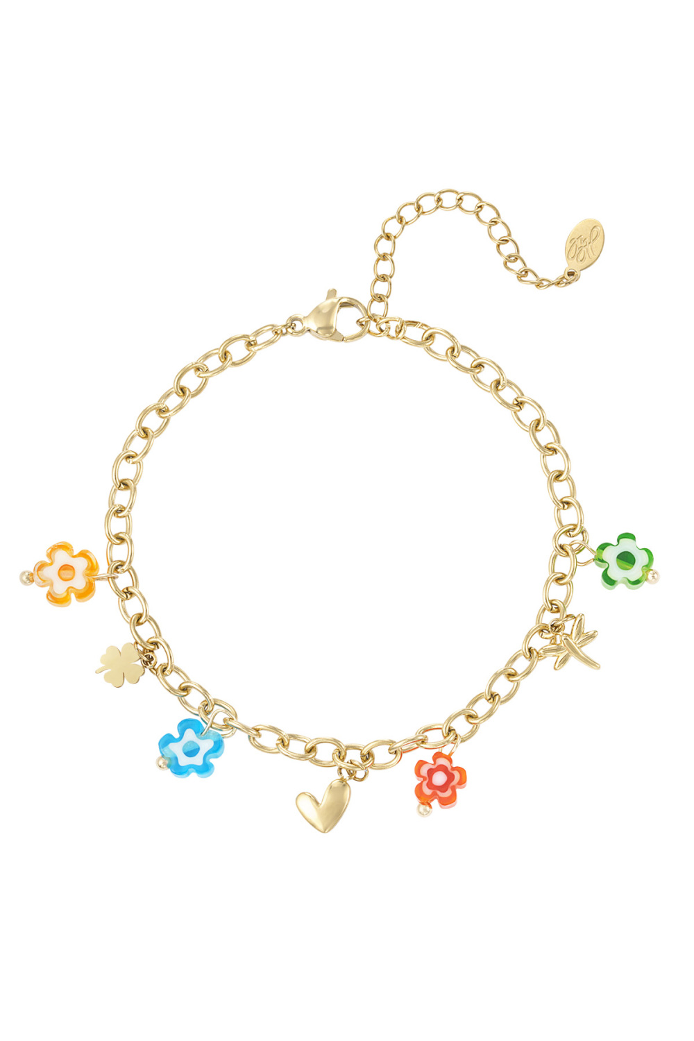 Bracelet Fleurs Festives - Doré 