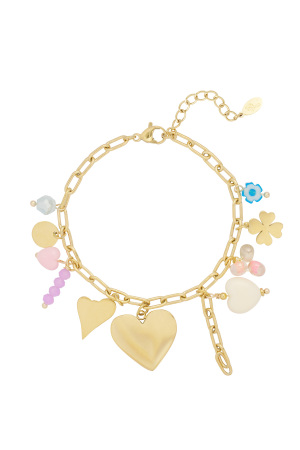 Bracelet À Breloques Breloques Colorées - Doré h5 