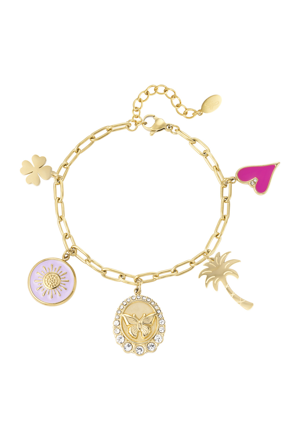 Bracelet À Breloques Ressorts Palmiers 