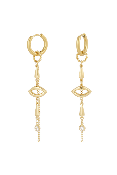 Boucles d'oreilles lèvres en feu - doré