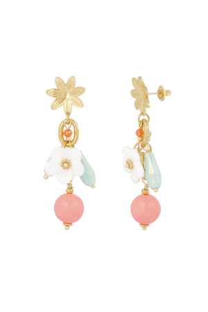 Boucles D'oreilles Fusion Florale - Doré h5 