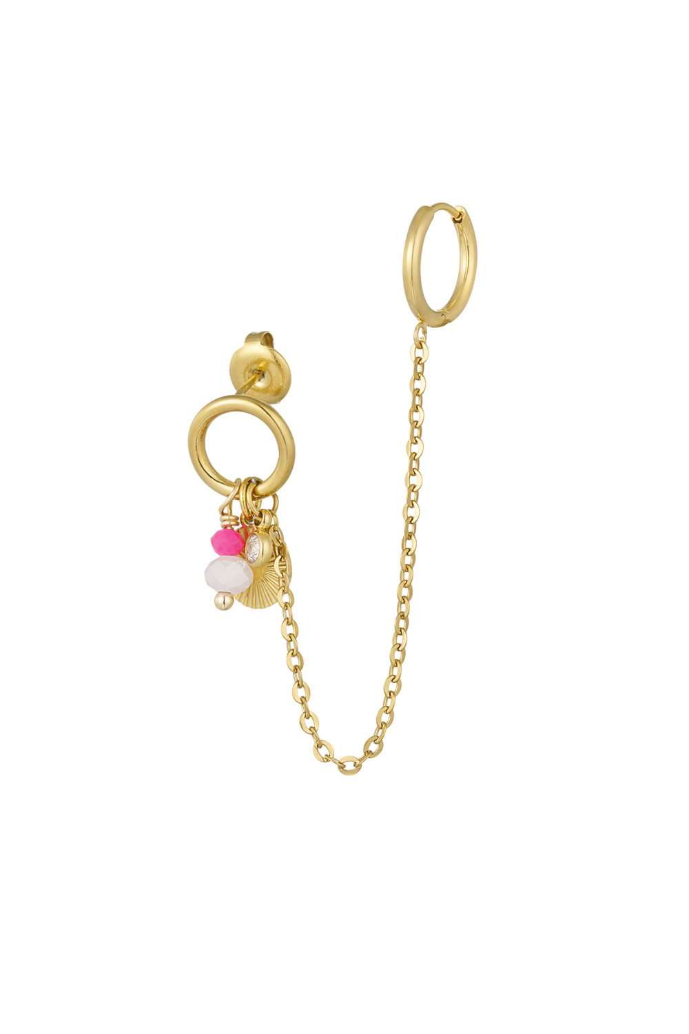 Boucles D'oreilles Double Amour - Doré 