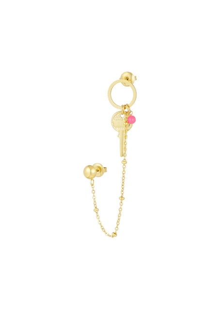 boucle d'oreille clé de mon coeur
