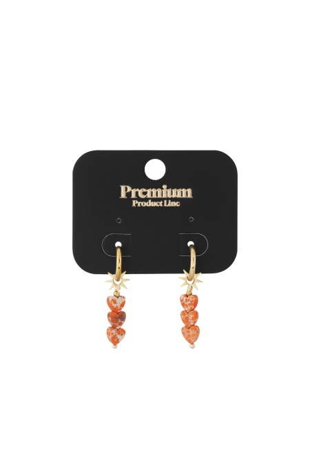 Boucles D'couleur Oreilles Triple Coeur Étoile