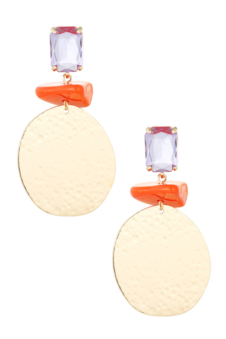 Boucles d’oreilles déclaration beach vibe - rose/vert