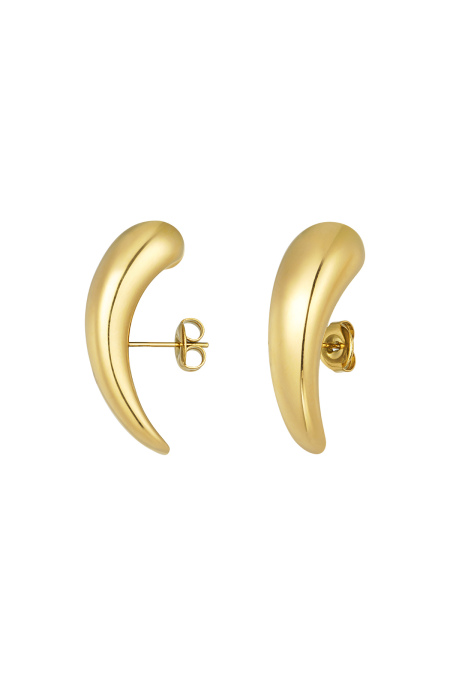 Boucles d'oreilles rayures - doré