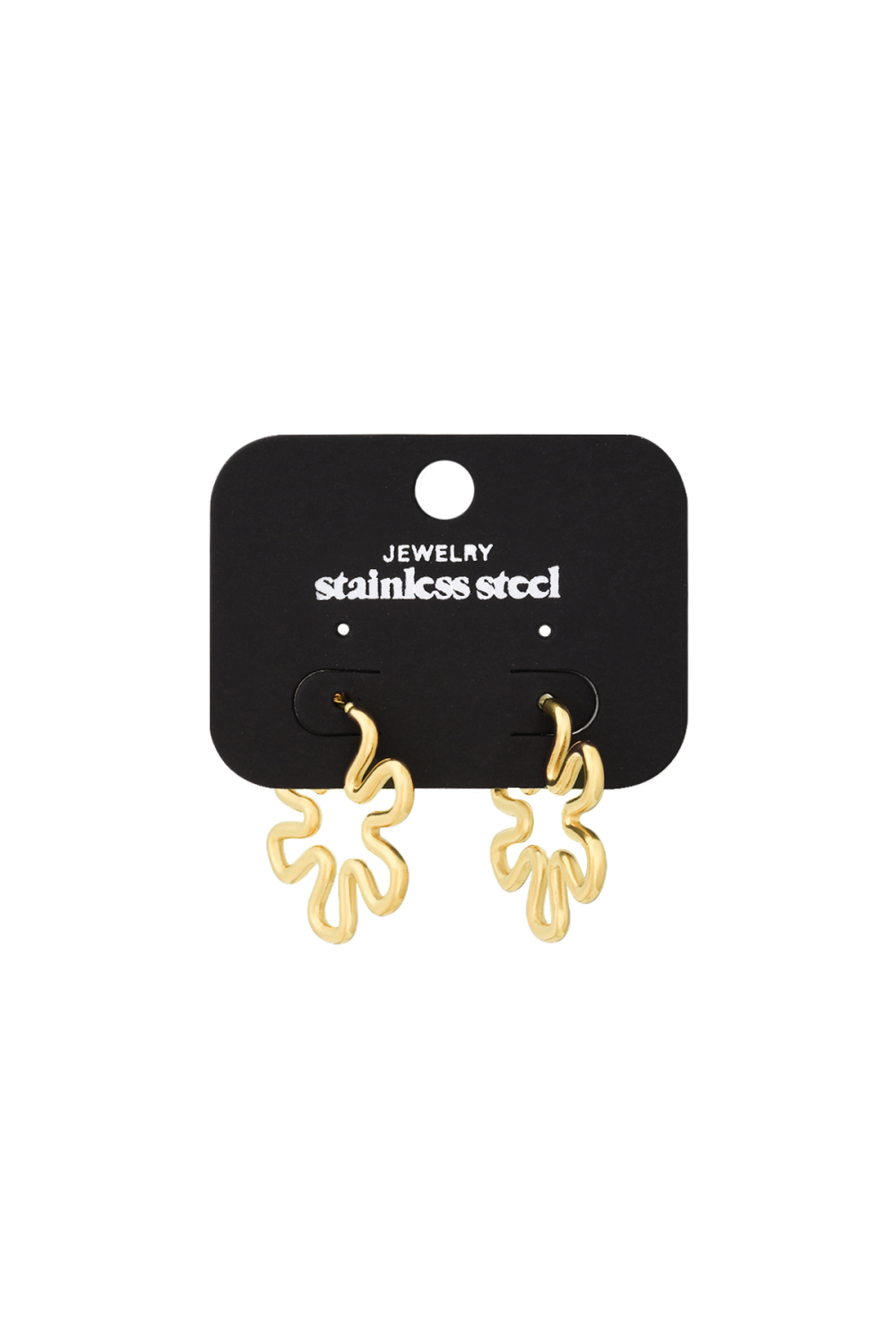 Boucles D'oreilles Fleur Hippie - Doré h5Image4