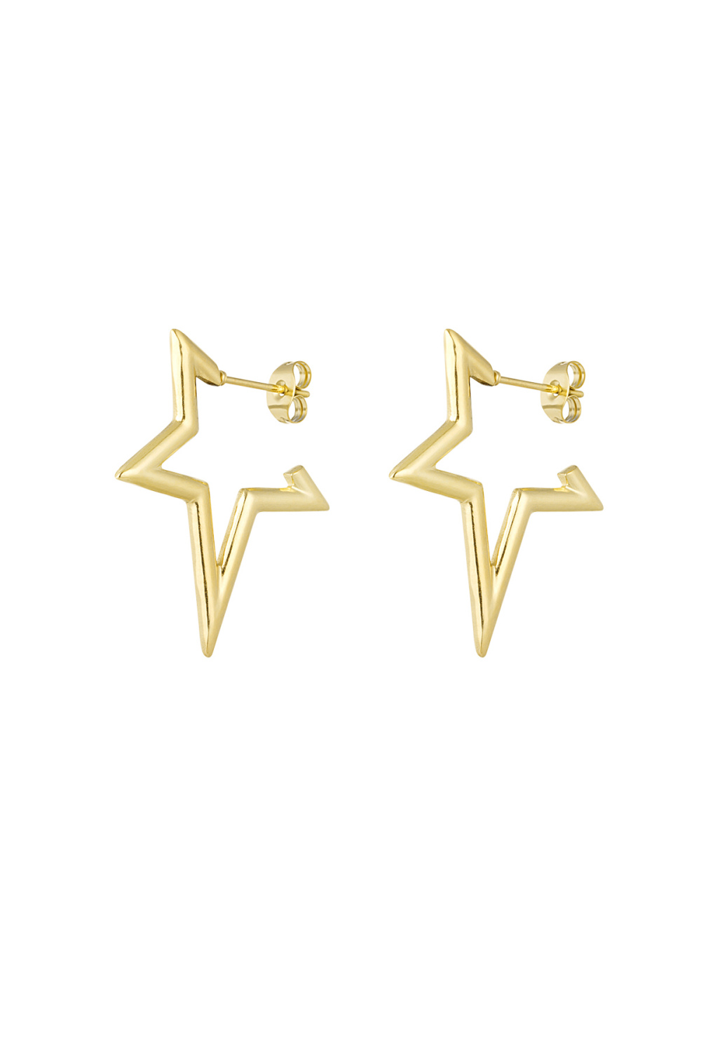 Boucles D'oreilles Demi Étoile - Doré 