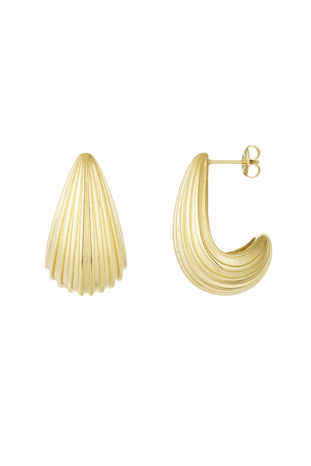 Boucles D'oreilles Goutte Structure Ouverte - Doré 