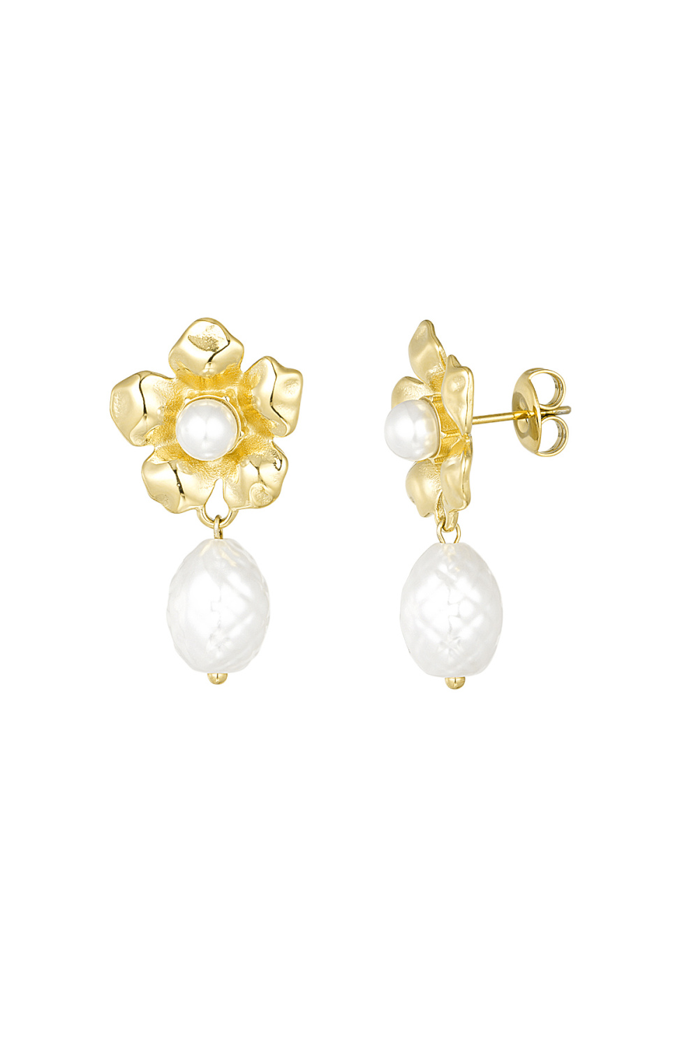 Boucles D'oreilles En Perles De Fleurs 