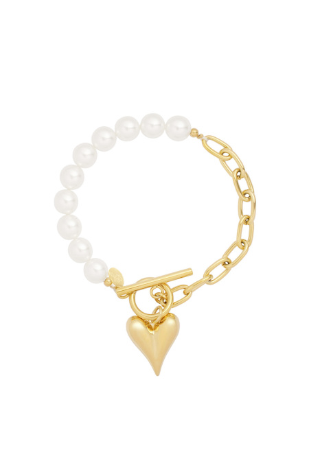Bracelet double amour - doré 