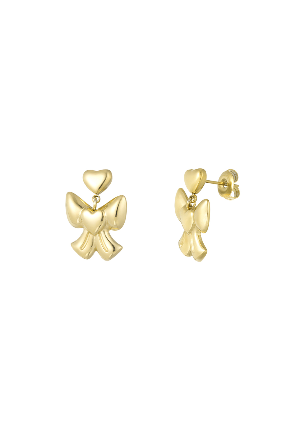 Boucles D'oreilles Noeud Amant - Doré 