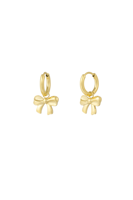 Boucles d'oreilles noeud simple - doré
