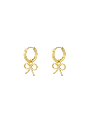 Boucles D'oreilles Noeud Basic - Doré h5 