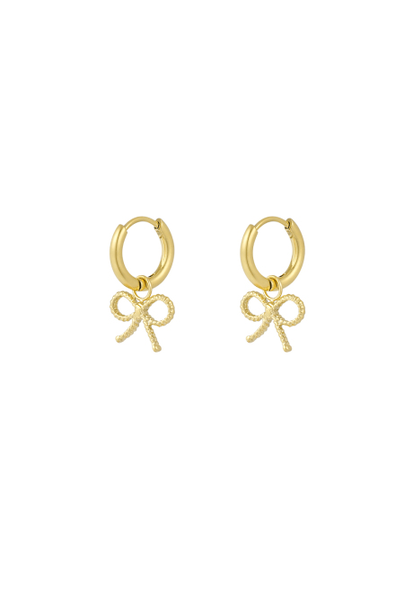 Boucles d'oreilles noeud basic - doré