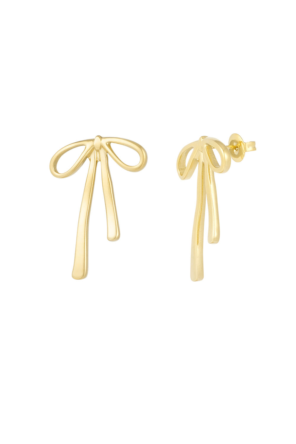Clous D'oreilles Noeud Suspendu - Doré