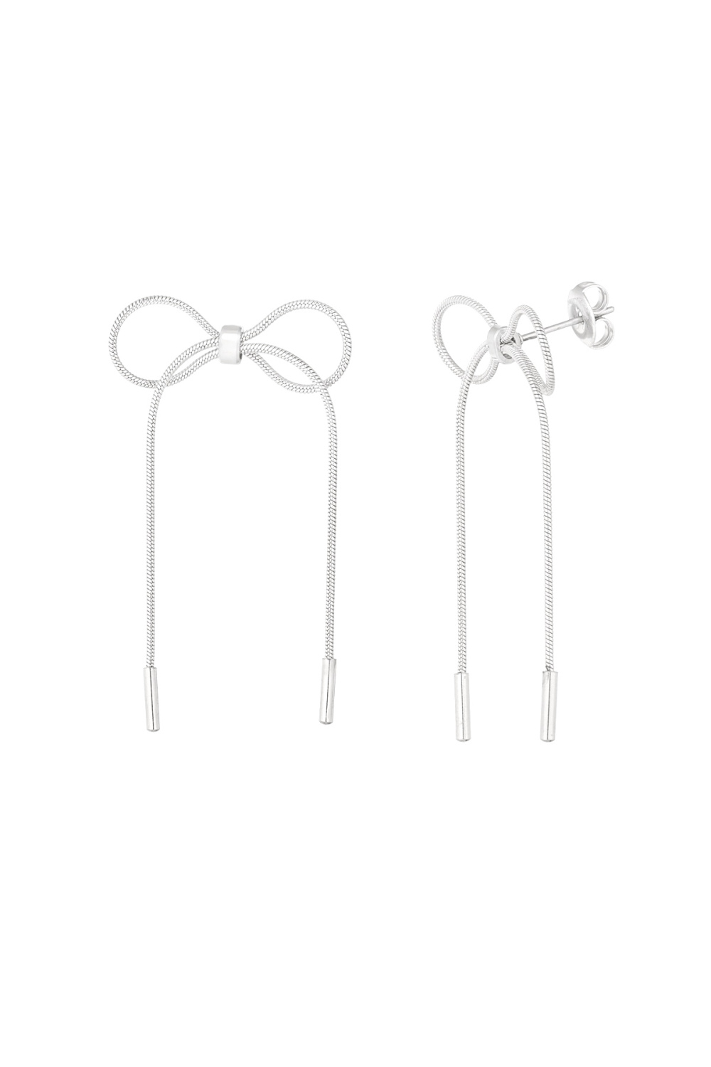 Boucles D'oreilles Maillons Avec Noeud - Doré 