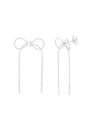 Boucles D'oreilles Maillons Avec Noeud - Doré h5 