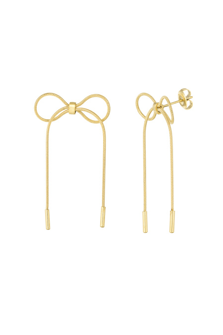 boucles d'oreilles maillons avec noeud - doré