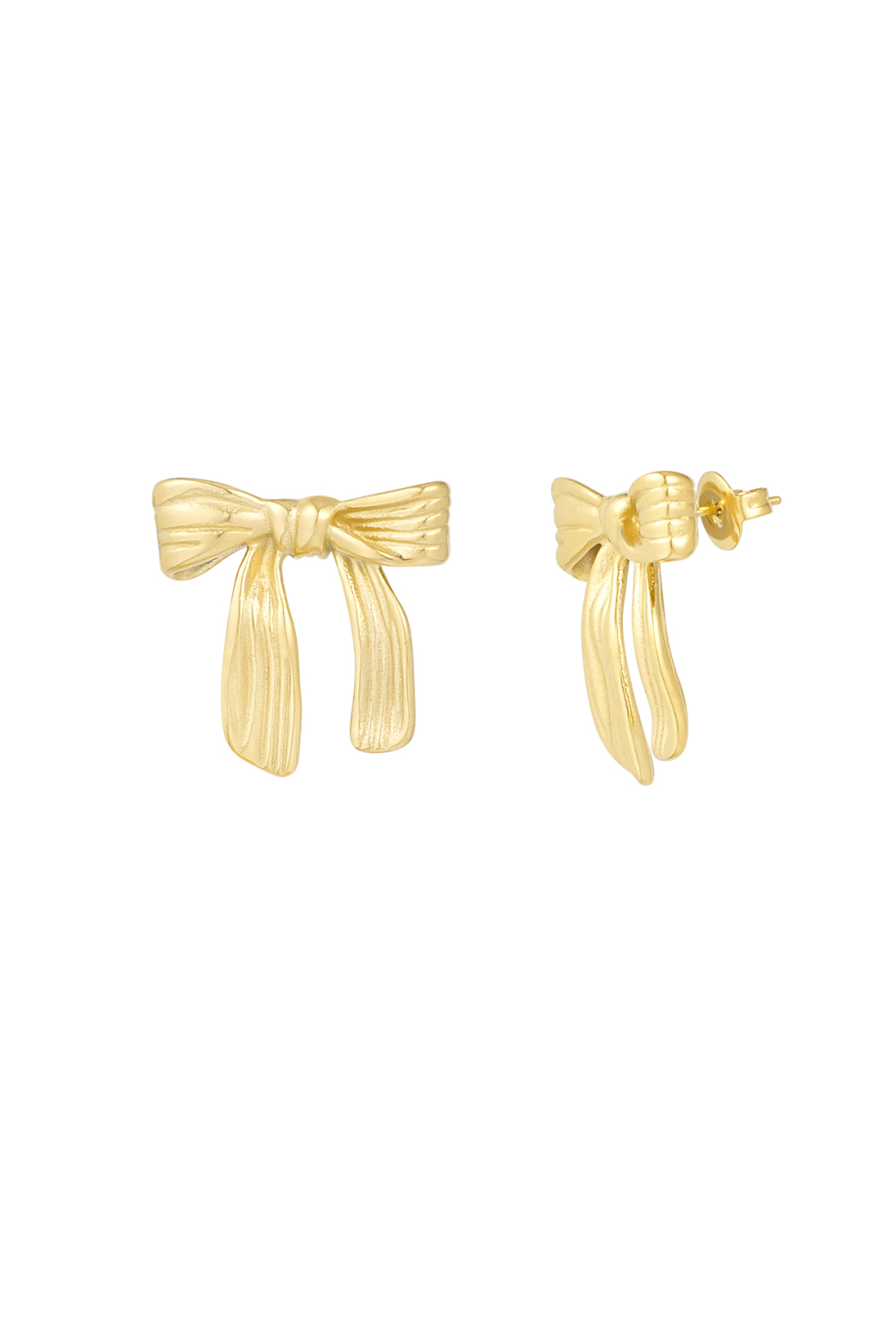 Boucles D'oreilles Joli Noeud - Doré 