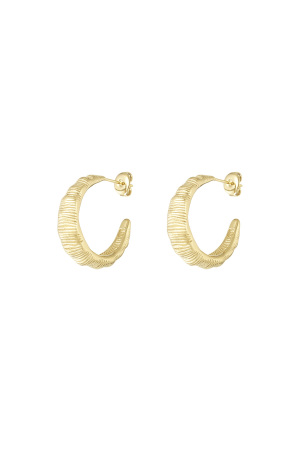 Boucles D'oreilles Créoles Texturées h5