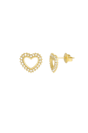Puces D'oreilles Coeur Diamant h5 