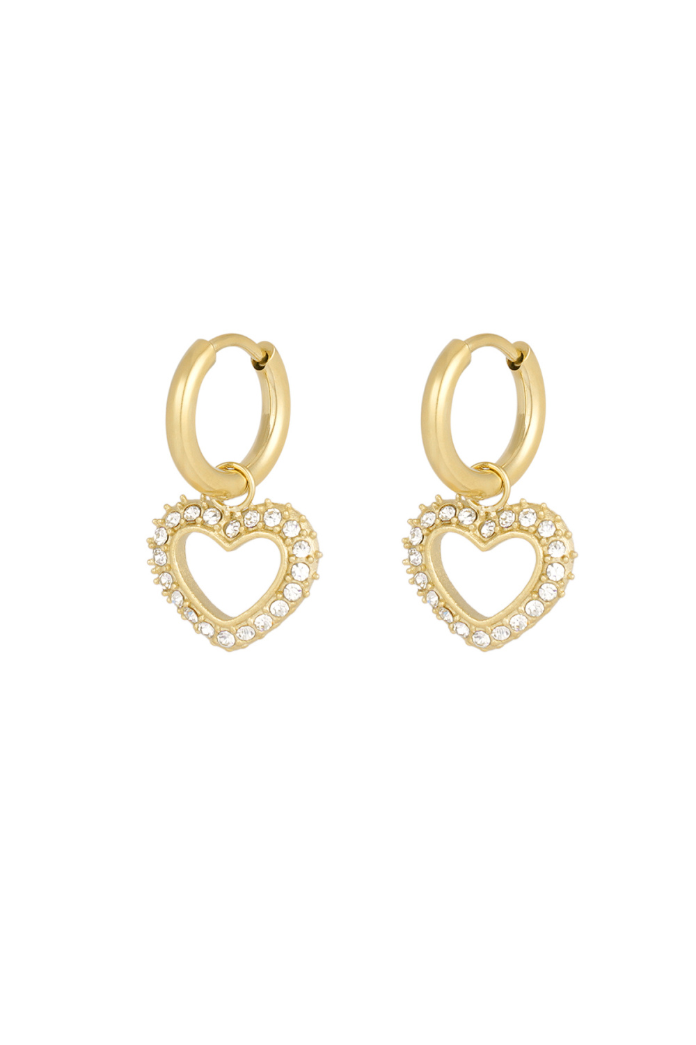 Boucles D'oreilles Coeur Diamant 