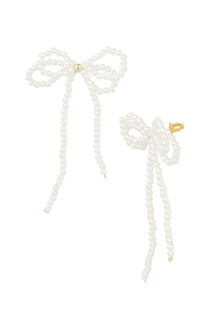 Boucles d'oreilles perle avec double noeud