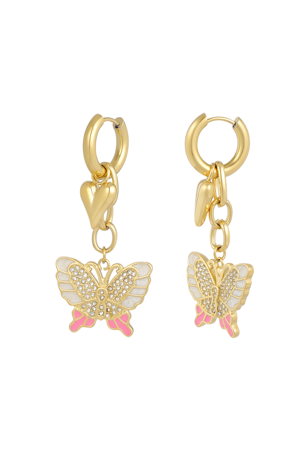 Boucles D'oreilles Papillon Bébé - Doré 