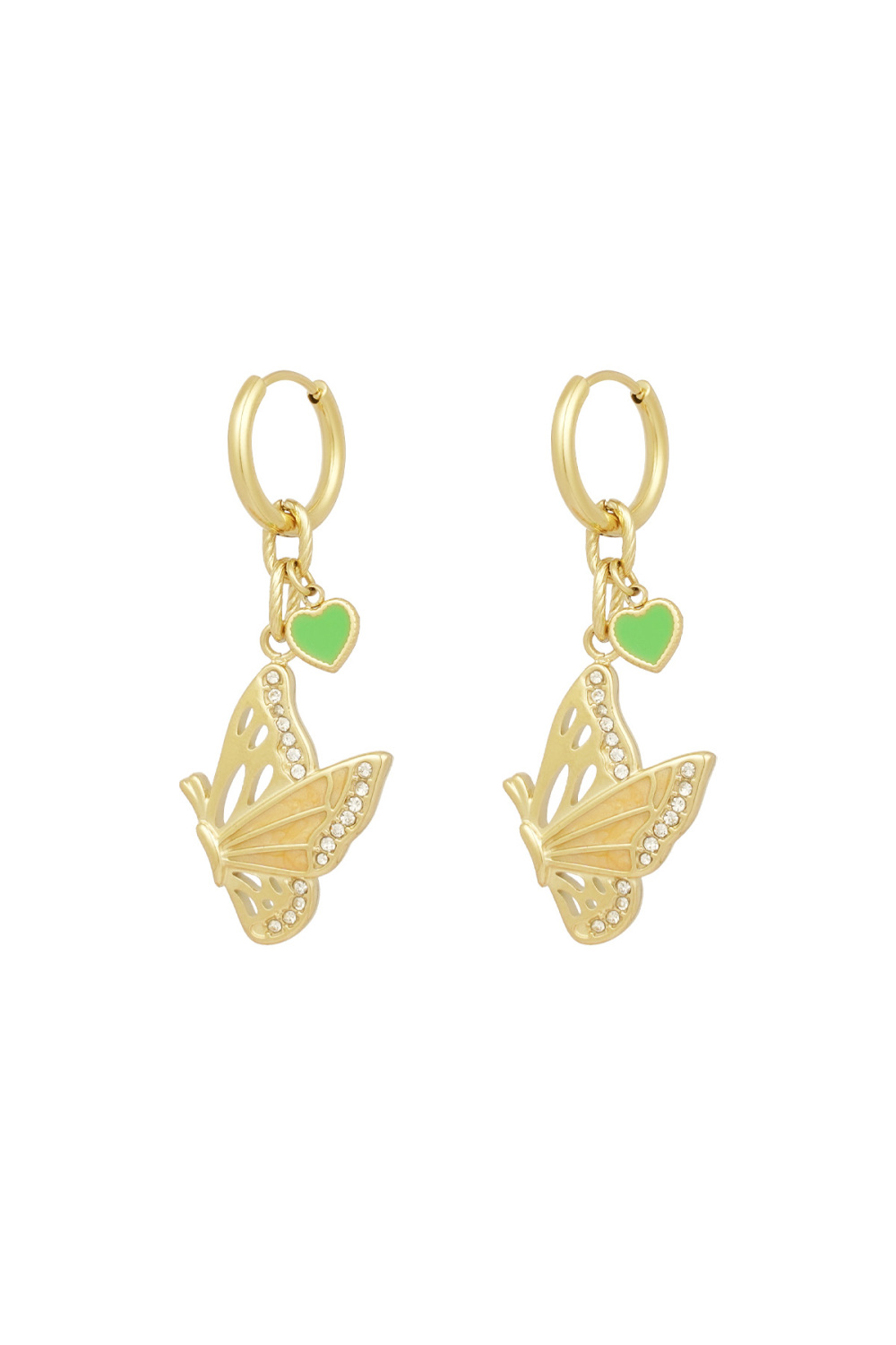 Boucles D'oreilles Vision Papillon - Doré 