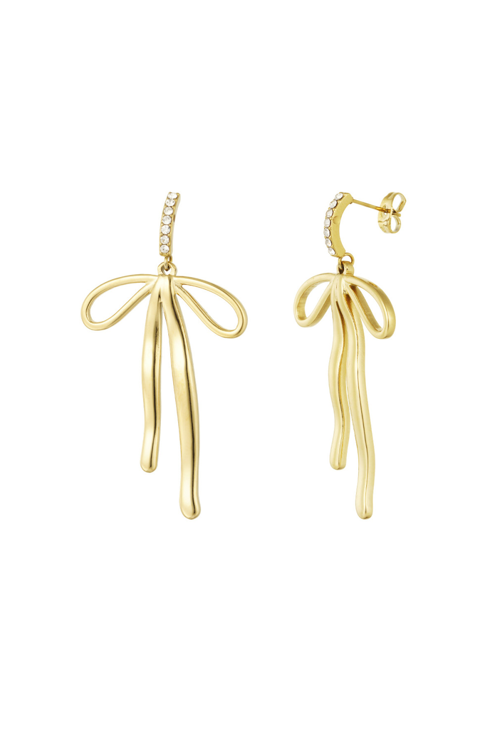 Boucles D'oreilles Nœud Diamant 