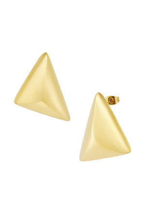 Boucles D'oreilles Triangle Plié - Doré  h5 Image3