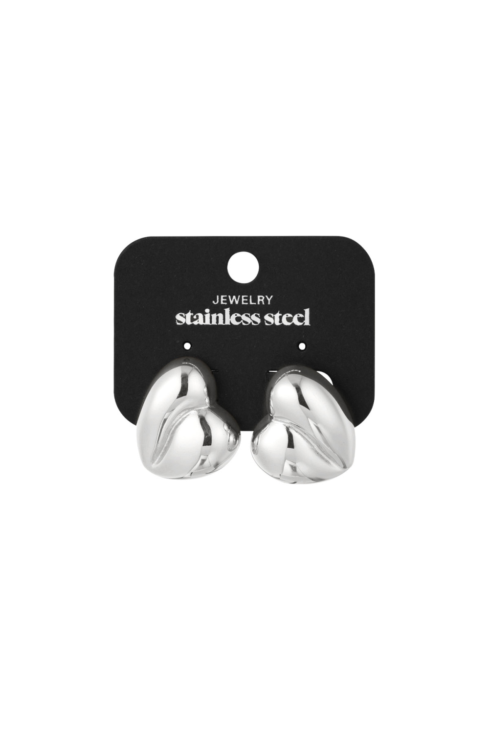 Boucles D'oreilles Forme Coeur - Doré Image3
