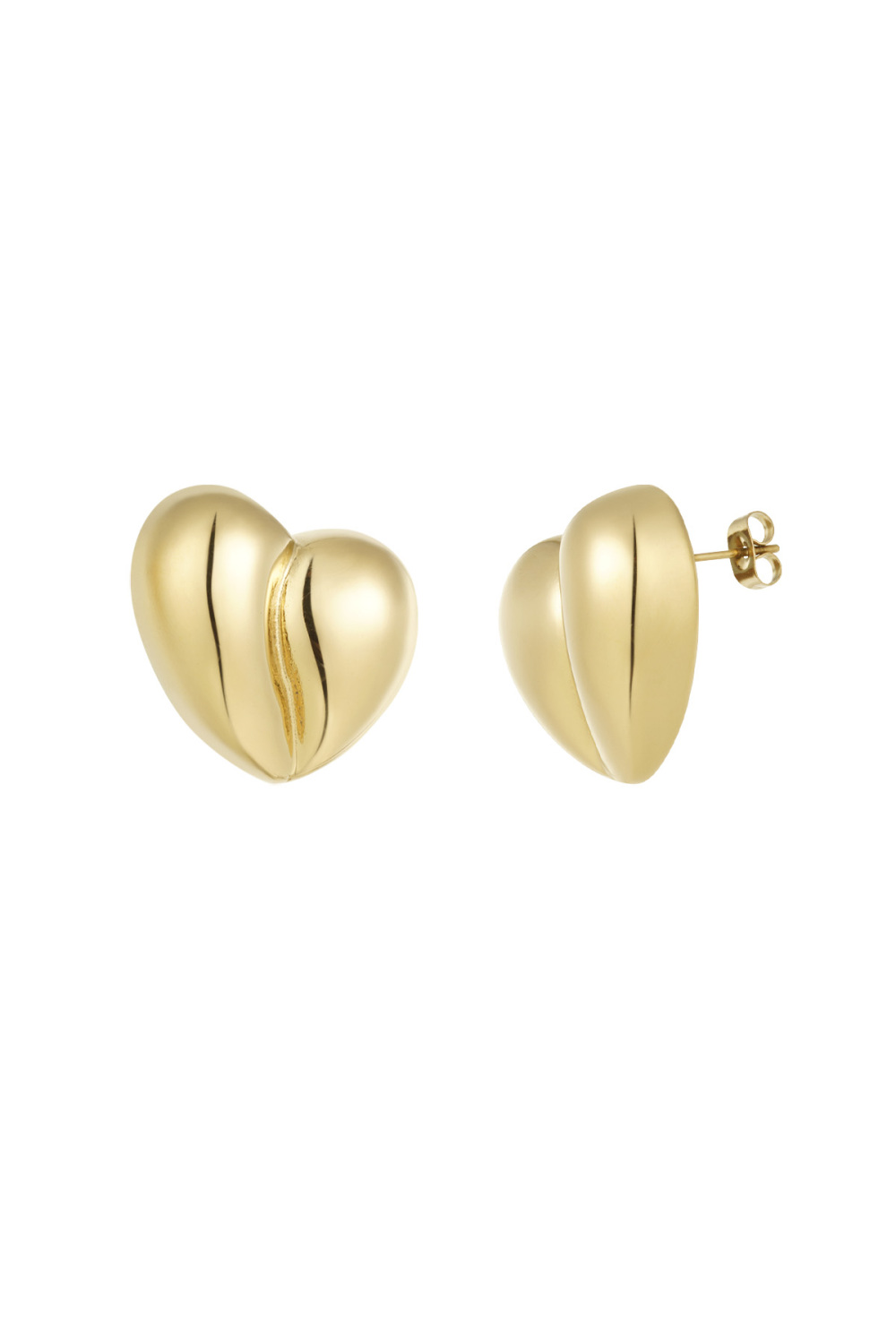 Boucles D'oreilles Forme Coeur - Doré 