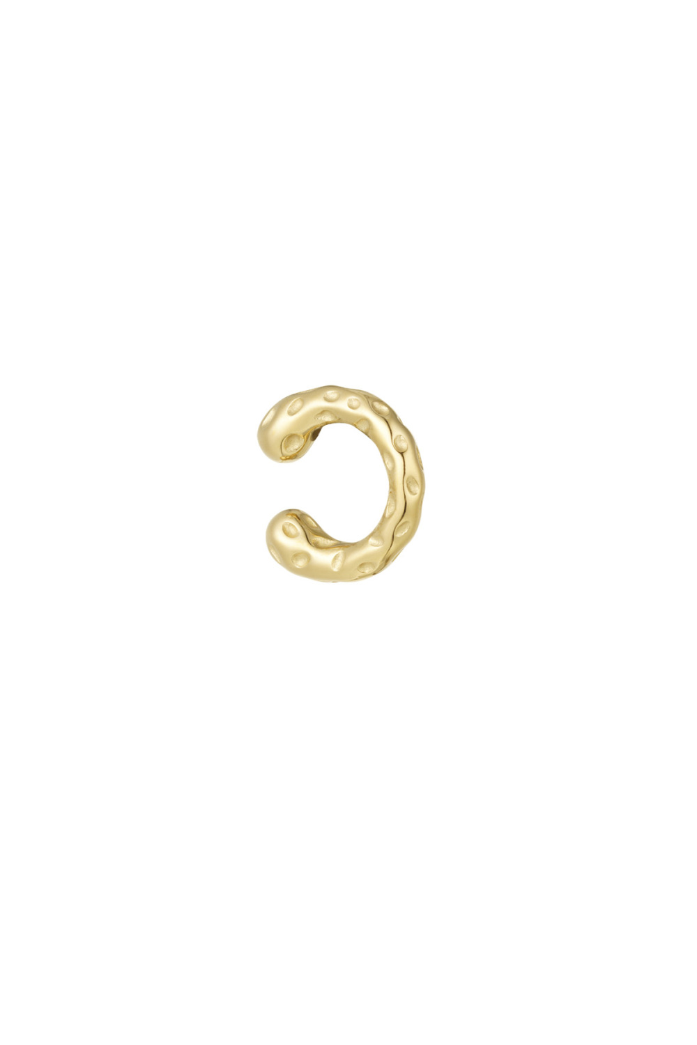 Boucle D'oreille Structurée - Doré