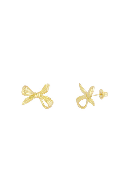 Boucles d'oreilles noeud à l'envers - doré