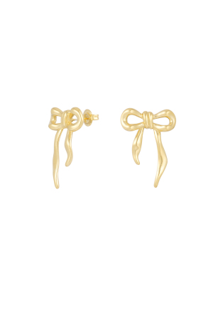 Boucles D'oreilles Nœud Décontractées - Doré h5