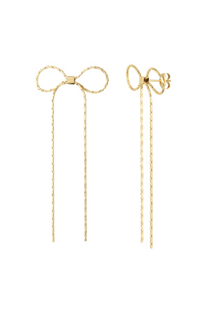 Boucles D'oreilles Beautiful Bows - Doré h5 